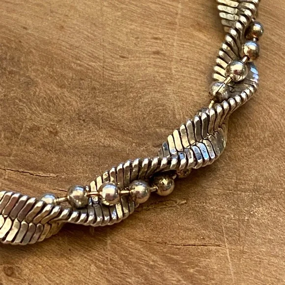 Beautiful Sarah Coventry 925 silver lapis lazuli pendant on an Italy twist chain - Picture 6 of 14